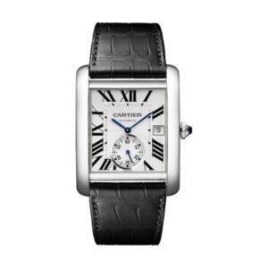 Replica Cartier Tank MC Men Automatic Silver Alligator Watch W5330003