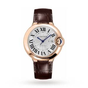 Replica Cartier Ballon Bleu de Cartier Men Automatic Silver Leather Watch WGBB0030