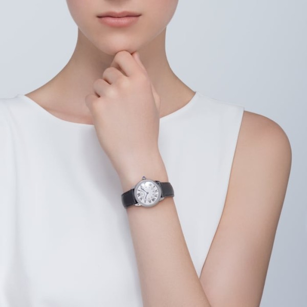 Replica Cartier Ronde de Cartier Women Quartz Silver Leather Watch WSRN0019 - Image 5
