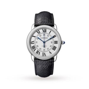 Replica Cartier Ronde de Cartier Men Automatic Silver Leather Watch WSRN0021