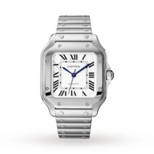 Replica Cartier Santos de Cartier Men Automatic Silver Stainless Steel Watch WSSA0029