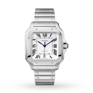 Replica Cartier Santos de Cartier Men Automatic Silver Stainless Steel Watch WSSA0018