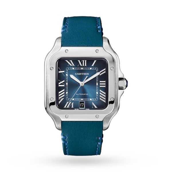 Replica Cartier Santos de Cartier Men Automatic Blue Stainless Steel Watch WSSA0030 - Image 2