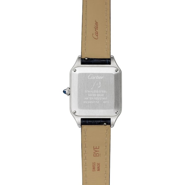 Replica Cartier Santos-Dumont Women Quartz Silver Alligator Watch WGSA0022 - Image 2