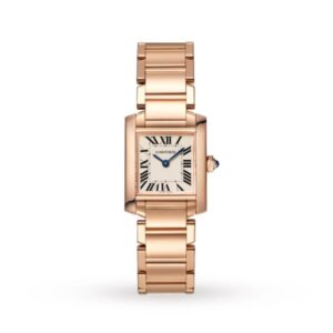 Replica Cartier Tank Française Women Quartz Silver 18ct Rose Gold Watch WGTA0029