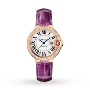 Replica Cartier Ballon Bleu de Cartier Women Automatic Silver Leather Watch WE902066