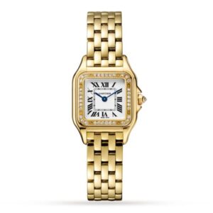 Replica Cartier Panthère de Cartier Women Quartz Silver 18ct Gold Watch WJPN0015