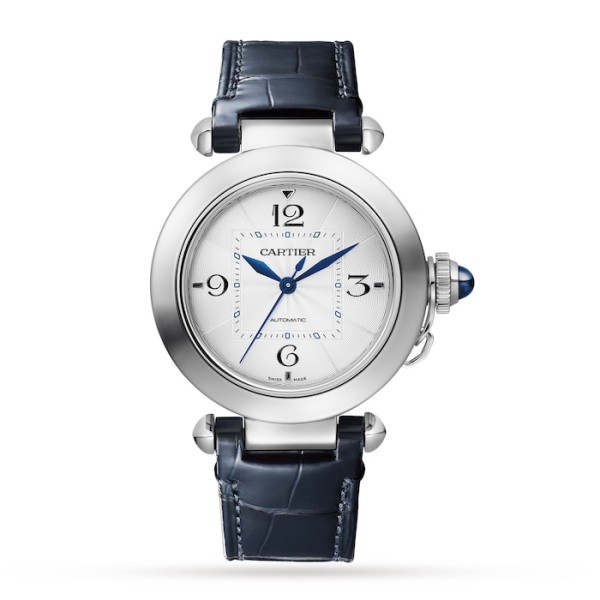 Replica Cartier Pasha de Cartier Women Automatic Silver Alligator Watch WSPA0012 - Image 5