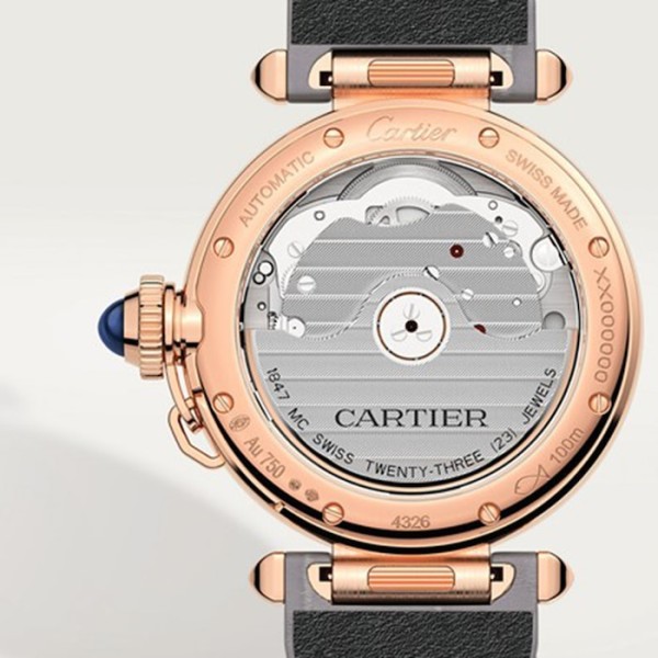 Replica Cartier Pasha de Cartier Women Automatic Silver Alligator Watch WGPA0014 - Image 2