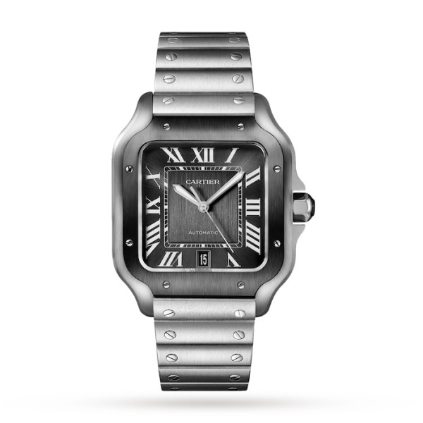 Replica Cartier Santos de Cartier Men Automatic Grey Stainless Steel Watch WSSA0037 - Image 2
