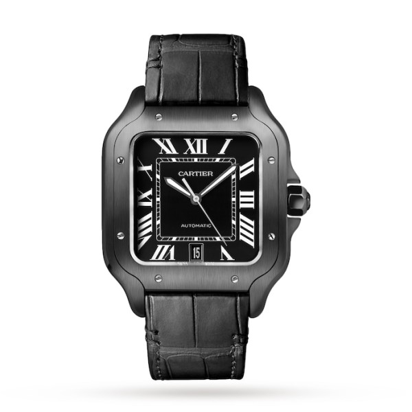 Replica Cartier Santos de Cartier Men Automatic Black Rubber Watch WSSA0039 - Image 2