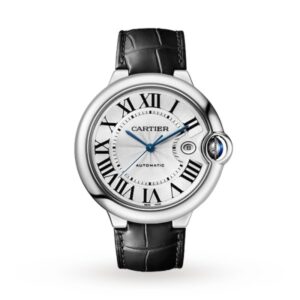 Replica Cartier Ballon Bleu de Cartier Men Automatic Silver Leather Watch WSBB0026