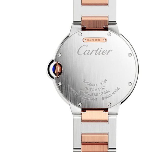 Replica Cartier Ballon Bleu de Cartier Women Automatic Silver Stainless Steel & 18ct Rose Gold Watch W2BB0033 - Image 4