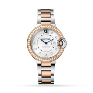 Replica Cartier Ballon Bleu de Cartier Women Automatic Silver Stainless Steel & 18ct Rose Gold Watch W3BB0023