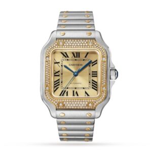 Replica Cartier Santos de Cartier Women Automatic Gold Watch W3SA0007