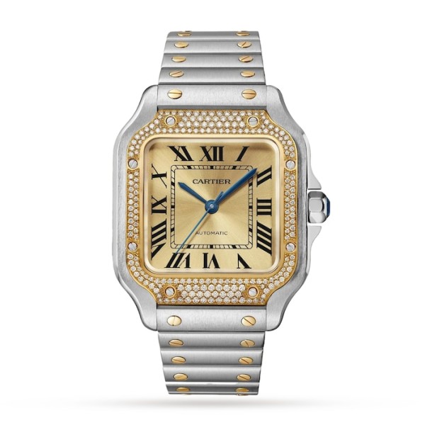 Replica Cartier Santos de Cartier Women Automatic Gold Watch W3SA0007