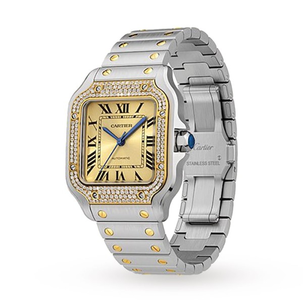 Replica Cartier Santos de Cartier Women Automatic Gold Watch W3SA0007 - Image 2