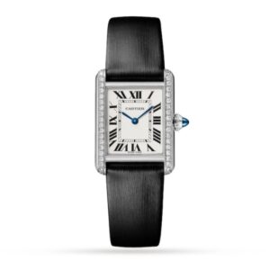 Replica Cartier Tank Must Women Quartz Silver Calf Watch W4TA0017