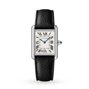 Replica Cartier Tank Must Women Quartz Silver Calf Watch WSTA0041