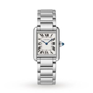 Replica Cartier Tank Must Women Quartz Silver Stainless Steel Watch WSTA0051