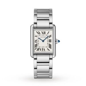 Replica Cartier Tank Must Women Quartz Silver Stainless Steel Watch WSTA0052