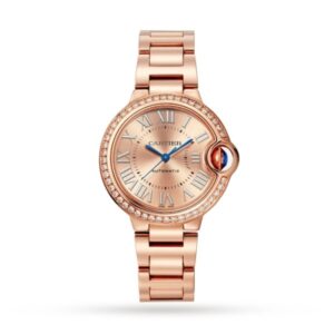 Replica Cartier Ballon Bleu de Cartier Women Automatic Gold 18ct Rose Gold Watch WJBB0077
