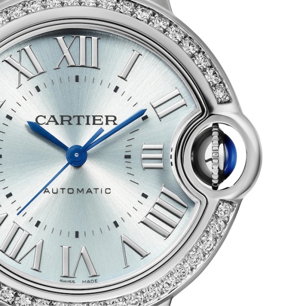 Replica Cartier Ballon Bleu de Cartier Women Automatic Blue Stainless Steel Watch W4BB0028 - Image 5
