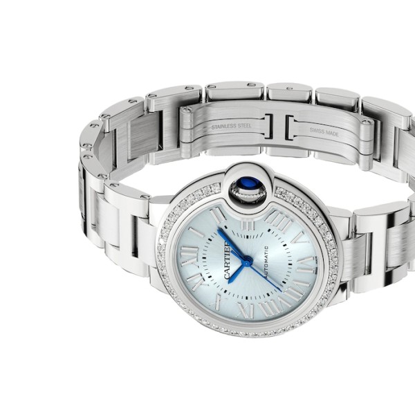 Replica Cartier Ballon Bleu de Cartier Women Automatic Blue Stainless Steel Watch W4BB0028 - Image 6