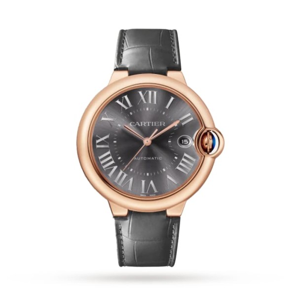 Replica Cartier Ballon Bleu de Cartier Men Automatic Grey Alligator Watch WGBB0050