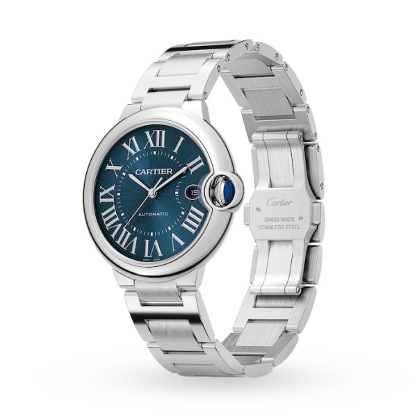Replica Cartier Ballon Bleu de Cartier Men Automatic Blue Stainless Steel Watch WSBB0061 - Image 5