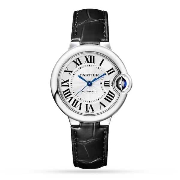 Replica Cartier Ballon Bleu de Cartier Women Automatic Silver Alligator Watch WSBB0030