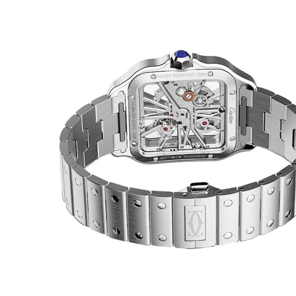 Replica Cartier Santos de Cartier Men Automatic Silver Stainless Steel Watch WHSA0015 - Image 5