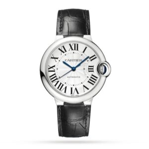 Replica Cartier Ballon Bleu de Cartier Men Automatic Silver Alligator Watch WSBB0028