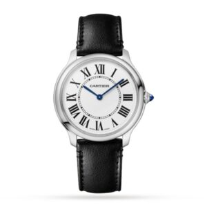 Replica Cartier Ronde Must Men Quartz Silver Calf Watch WSRN0031