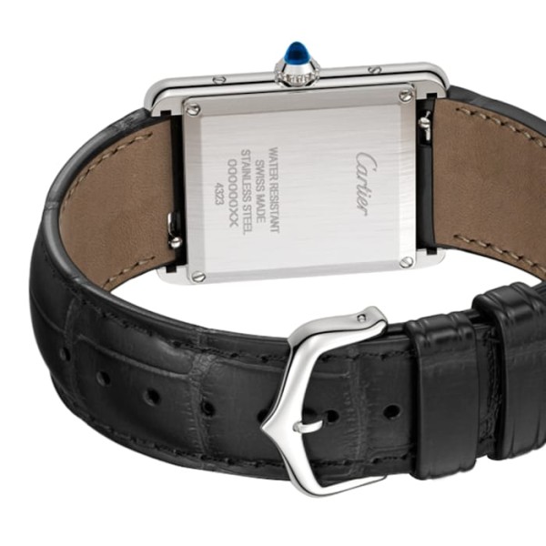 Replica Cartier Tank Must Women Quartz Black Alligator Watch WSTA0072 - Image 4