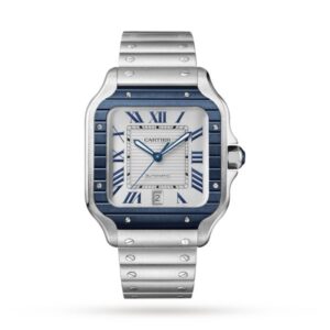Replica Cartier Santos de Cartier Men Automatic Grey Stainless Steel Watch WSSA0047
