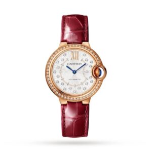 Replica Cartier Ballon Bleu de Cartier Women Automatic Mother of Pearl Alligator Watch WJBB0080