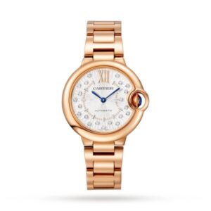 Replica Cartier Ballon Bleu de Cartier Women Automatic Mother of Pearl Alligator Watch WGBB0054