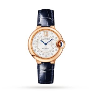 Replica Cartier Ballon Bleu de Cartier Women Automatic Mother of Pearl Alligator Watch WGBB0052