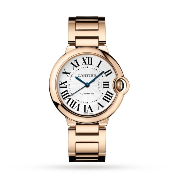 Replica Cartier Ballon Bleu de Cartier Women Automatic Silver 18ct Rose Gold Watch W69004Z2