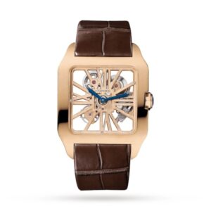 Replica Cartier Santos de Cartier Men Automatic Leather Watch W2020057