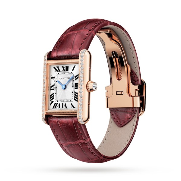 Replica Cartier Tank Louis Women Automatic Silver Leather Watch WJTA0037 - Image 2