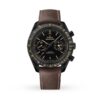 Replica Omega Speedmaster Men Automatic Black Leather Watch O31192445101006