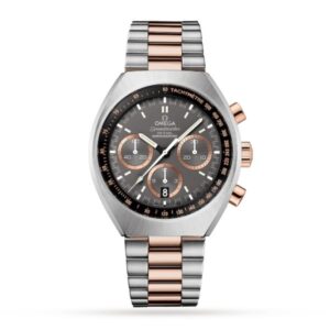 Replica Omega Speedmaster Men Automatic Grey Stainless Steel & 18ct Rose Gold Watch O32720435001001