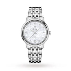 Replica Omega De Ville Women Automatic Mother of Pearl Stainless Steel Watch O42410332055001