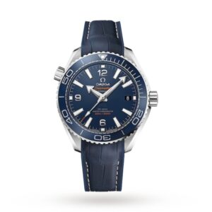 Replica Omega Planet Ocean Men Automatic Blue Leather Watch O21533442103001