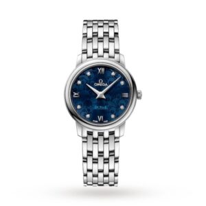 Replica Omega De Ville Women Quartz Blue Stainless Steel Watch O42410276053003
