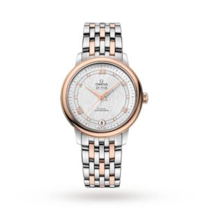 Replica Omega De Ville Women Automatic Mother of Pearl Stainless Steel & 18ct Rose Gold Watch O42420332052002