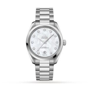 Replica Omega Seamaster Aqua Terra Men Automatic Mother Of Pearl Stainless Steel Watch O22010382055001