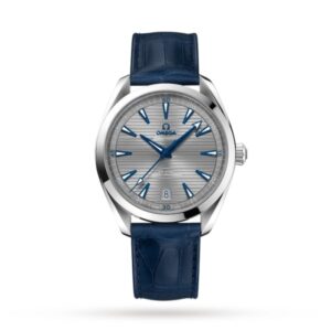 Replica Omega Aquaterra Men Automatic Grey Leather Watch O22013412106001